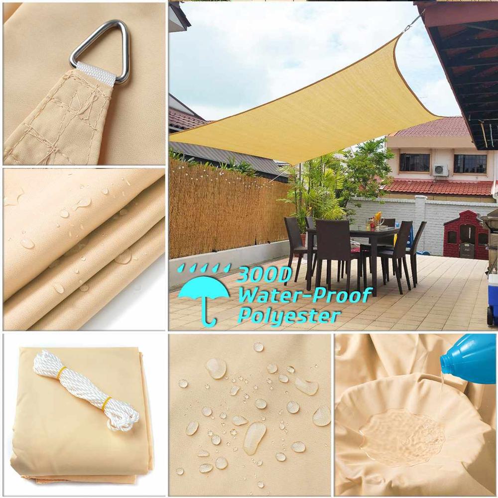outdoor awnings Waterproof Sun Shelter Protection Outdoor Canopy Garden Patio Pool Shade Sail Awning Camping WF107