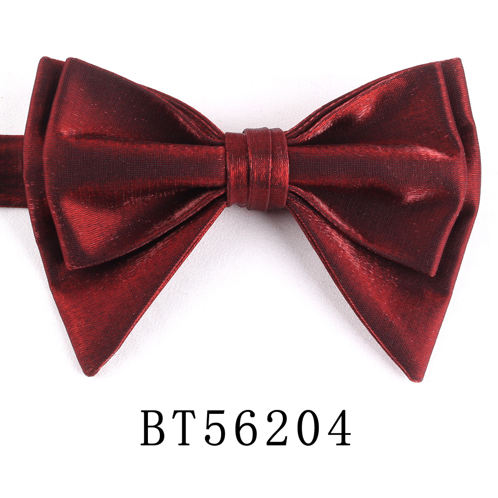 Pajaritas de tela brillante para hombre, pajarita Formal de Color sólido, estilo preatado, talla grande, de boda,: Verde militar