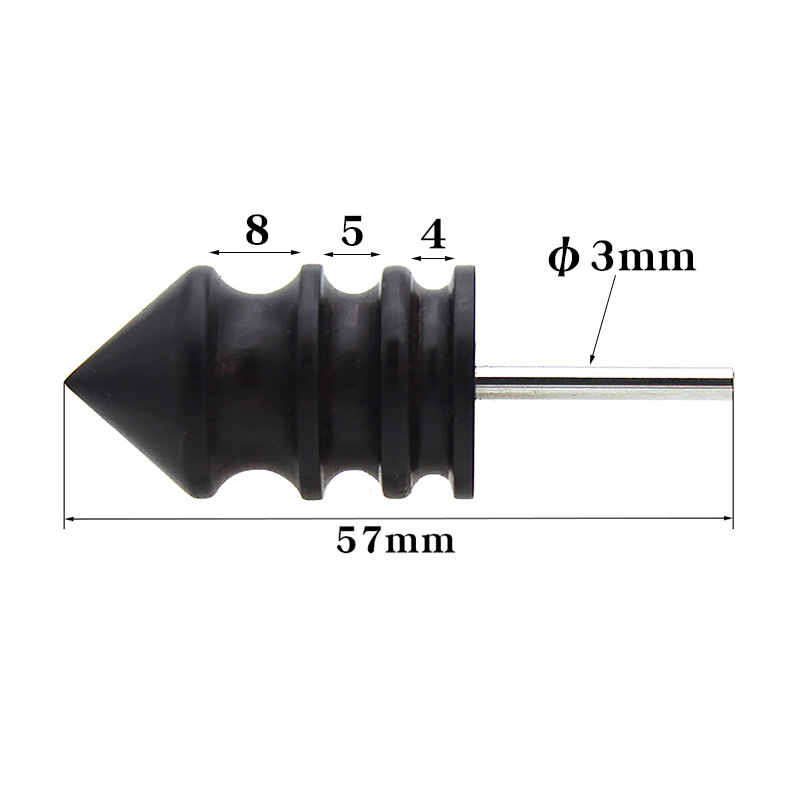 DIY Leather Grinding Tool Electric Polishing Machine Bit Leather Craft Edge Arch Groove Slicker Kit Sandalwood Head Burnisher: Cone grinding head