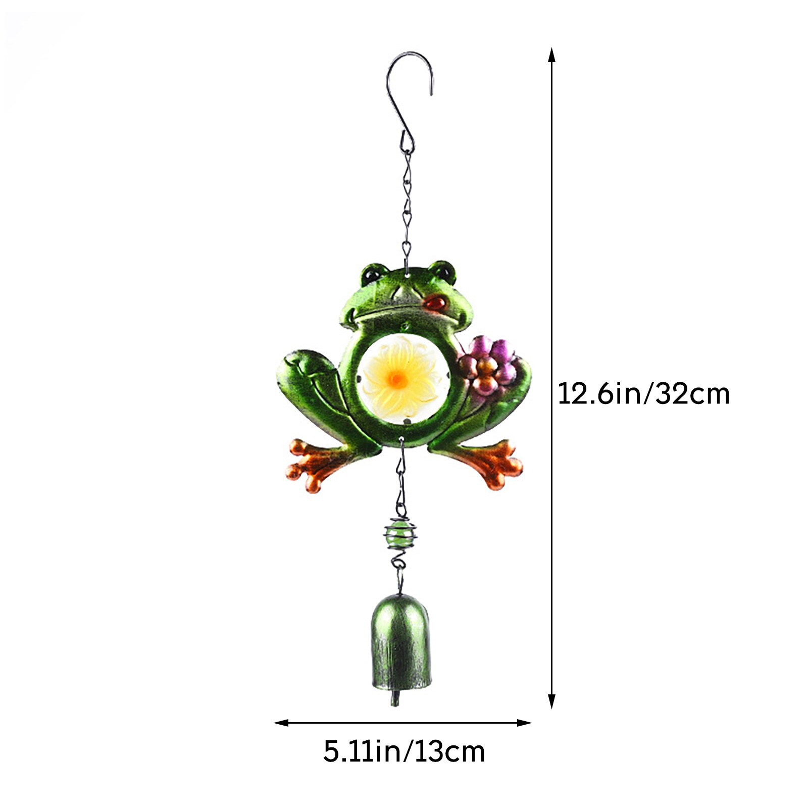 Wind Chime Exquisite Lovely Portable Garden Decoration Frog Wind Chime Garden Pendant For Courtyard Wind Chime