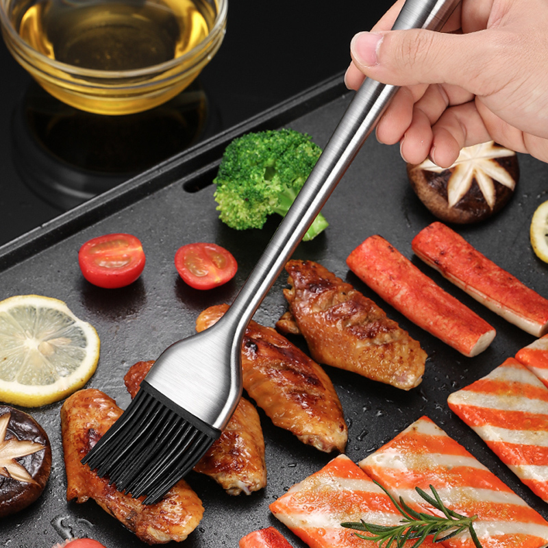 Cepillo de aceite de cocina, cepillo de silicona para repostería, parrilla para barbacoa, aceite, salsa, mantequilla, cepillo para rociar, cepillo de cocina para barbacoa, accesorios de cocina para barbacoa