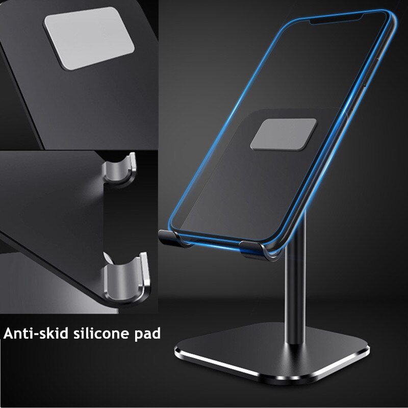 Handy Halter Aluminium Legierung Metall Desktop Tablet Halter Für Universal Tablet & Telefon Einstellbar Stand Telefon Halter