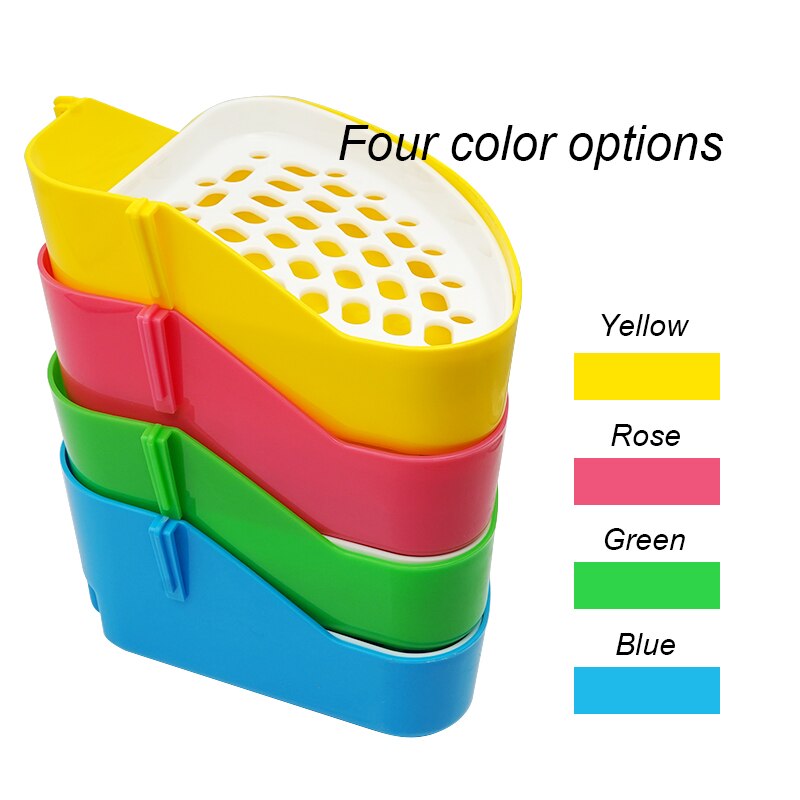 1Pcs Small Animal Pet Triangle Toilet Dutch Rabbit Cat Pig Chinchilla Cage Supplies Pet Litter Training Tray 4 Colors for Choose