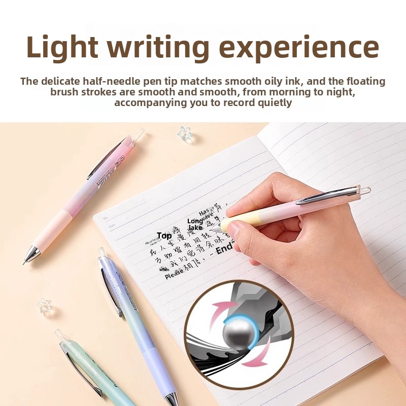 Pentel FLOATUNE Pastel Gel Pen 0.5mm Fine Tip Lightweight Mist Rod Smudge-Proof Ink Black Pen Journal Notes Aesthetic Stationer