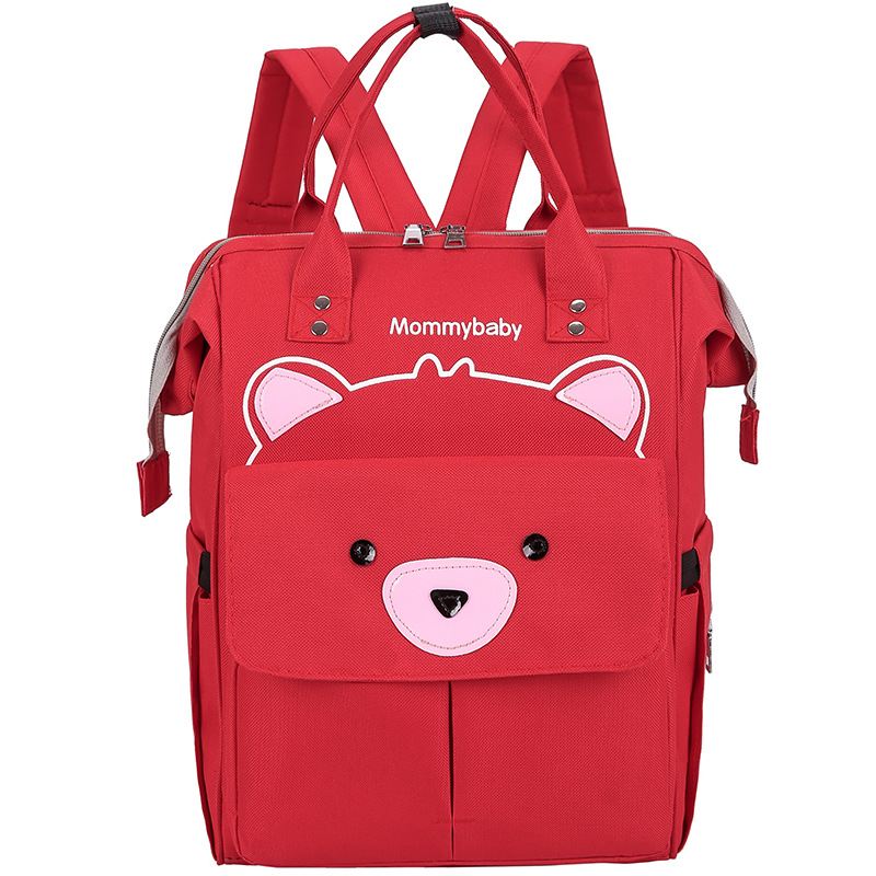 Luiertas Multifunctionele Grote Volume Moeder Moederschap Pakket-Stijl Women's Bag Zwangere Vrouwen Reizen Schouder mother 'S Ba: Cute Bear Red