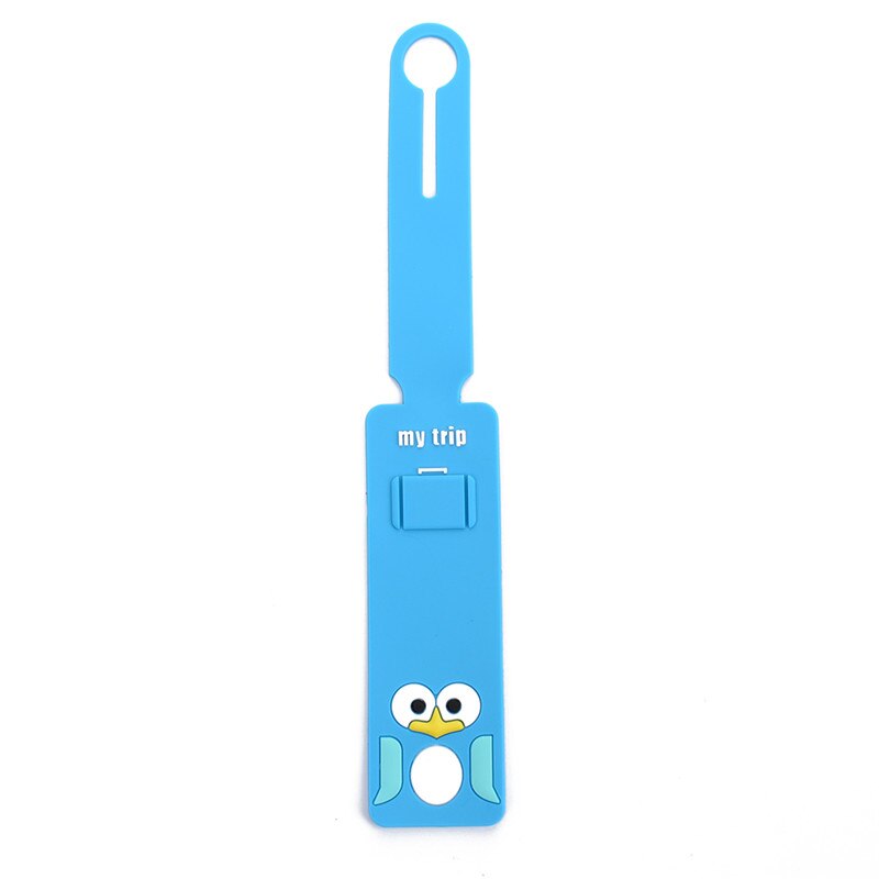 1 Pcs Funny Cartoon Animals Travel Luggage Label Straps Luggage Tag Silicone Name ID Address Tags