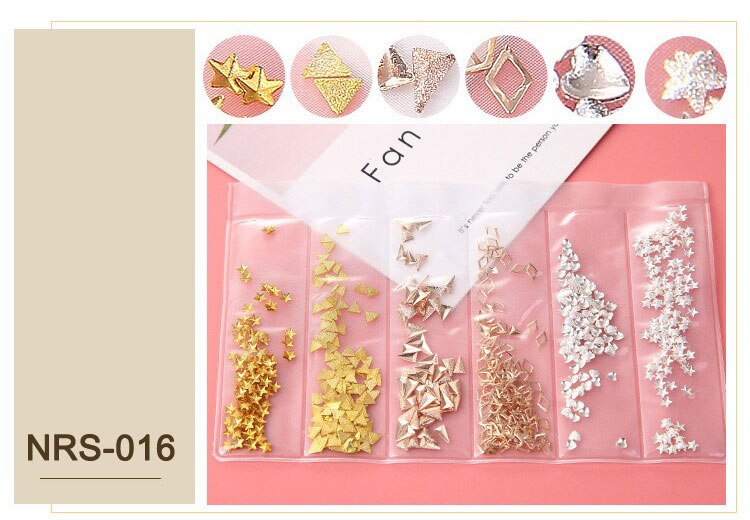 1 paquete mezclado 3D DIY oro hueco Metal remache de diamantes de imitación decoración de Arte de uñas perla DIY tacos de manicura Accesorios: 016