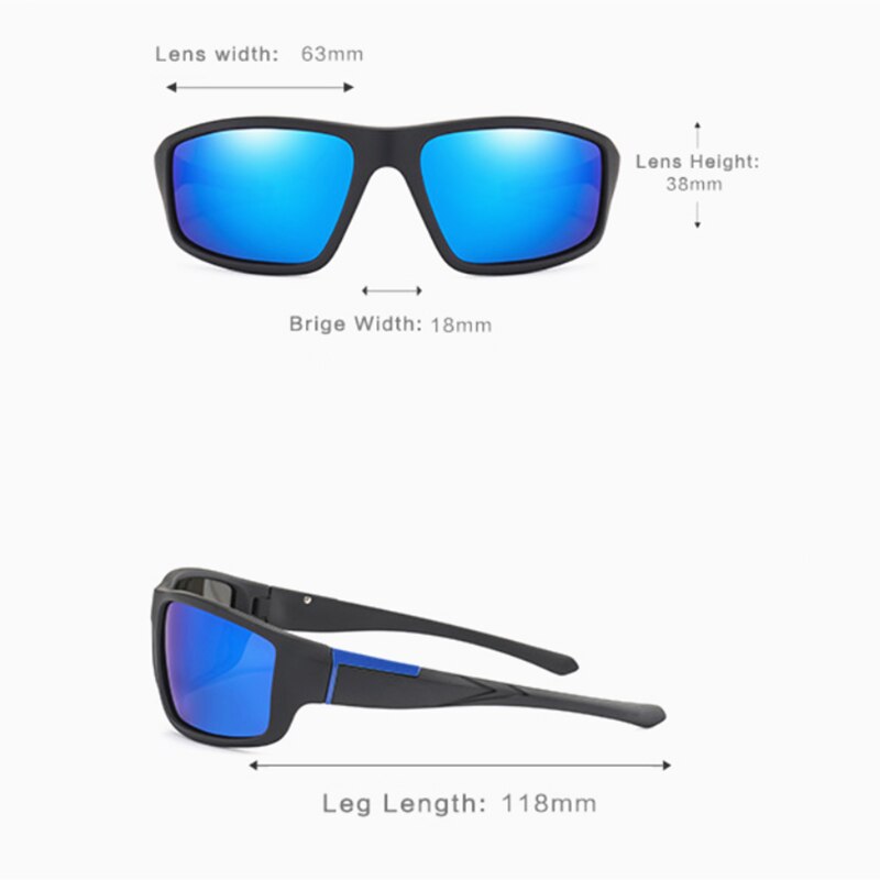 Gafas de sol con protección UV400 para hombre y mujer, anteojos de sol a la para pescar polarizados, de , gafas cuadradas clásicas