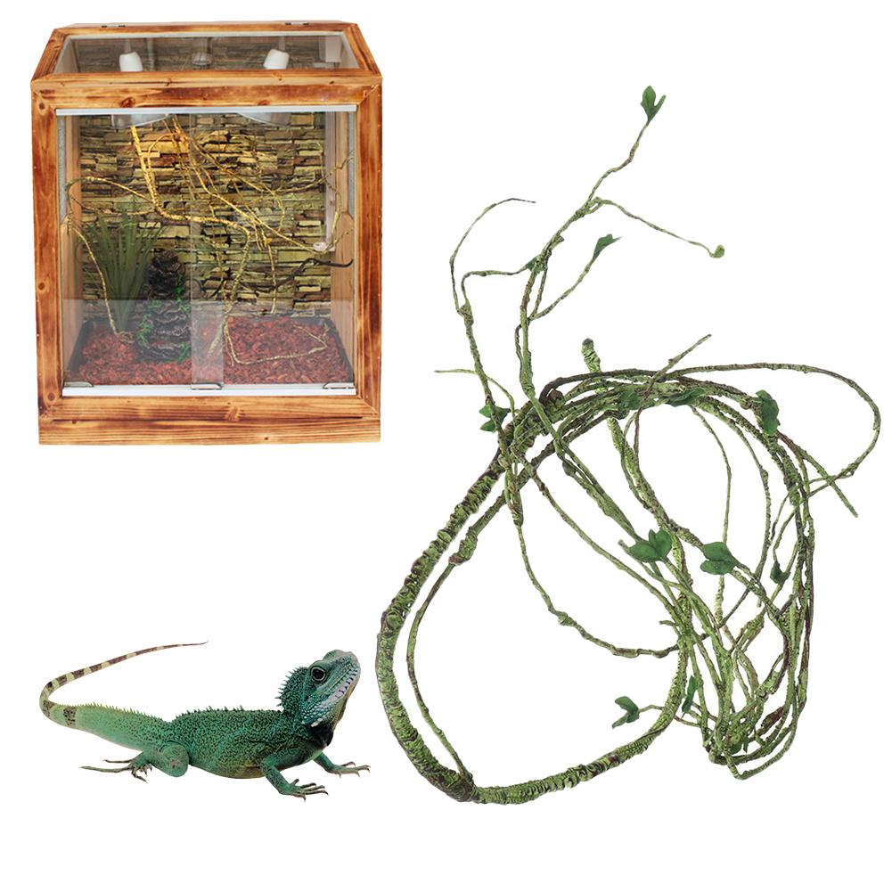 Haustier Lebensraum Dekor Reptil Simulierte Rattan Regenwald Faltbare Dekoration Für Eidechsen Frösche Schlangen Haustier Terrarium Dekoration