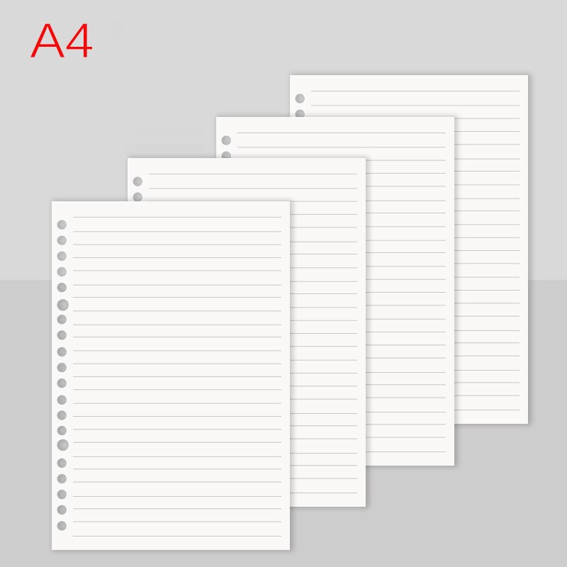 A5 B5 A4 Loose Leaf Notebook Refill Journal Plannner Notebook Inner Page 50 Sheets Diary Weekly Monthly DIY Inside Spiral Paper: A4 30Holes 50Sheets1