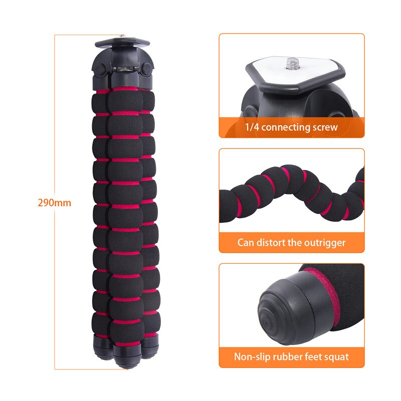 Fosoto Grote Octopus Gorillapod Digitale Camera Smartphone Mini Statief Flexibele Grip & Mount Ball Head Voor Gopro Nikon Dslr