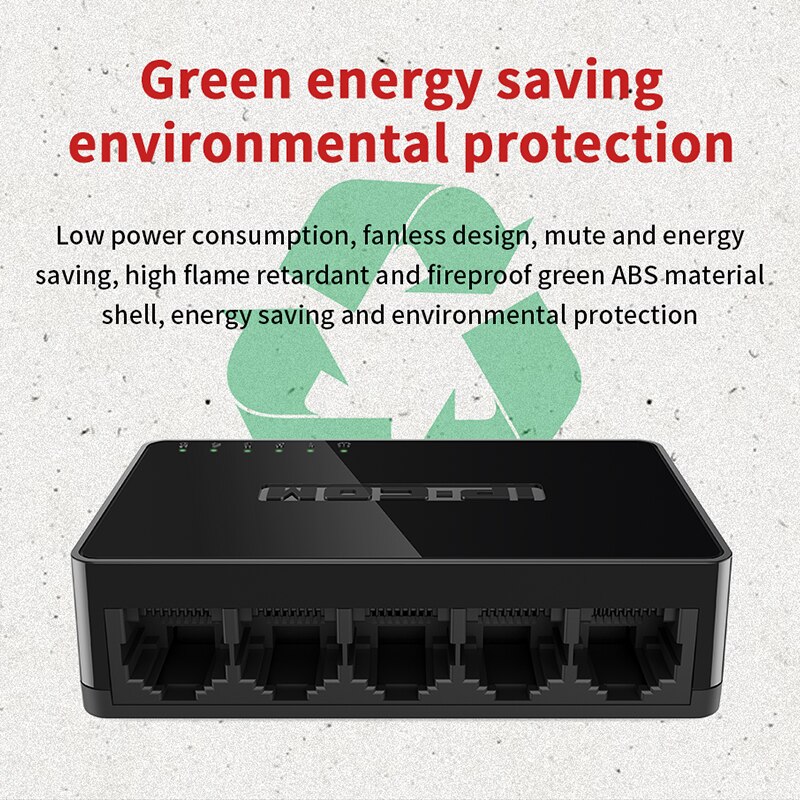 IP-COM G1005-S Mini 5 Port Gigabit Ethernet Switch RJ45 Ports 10/100/1000M Gigabit Ethernet Switch Auto MDI/MDIX Plug And Play