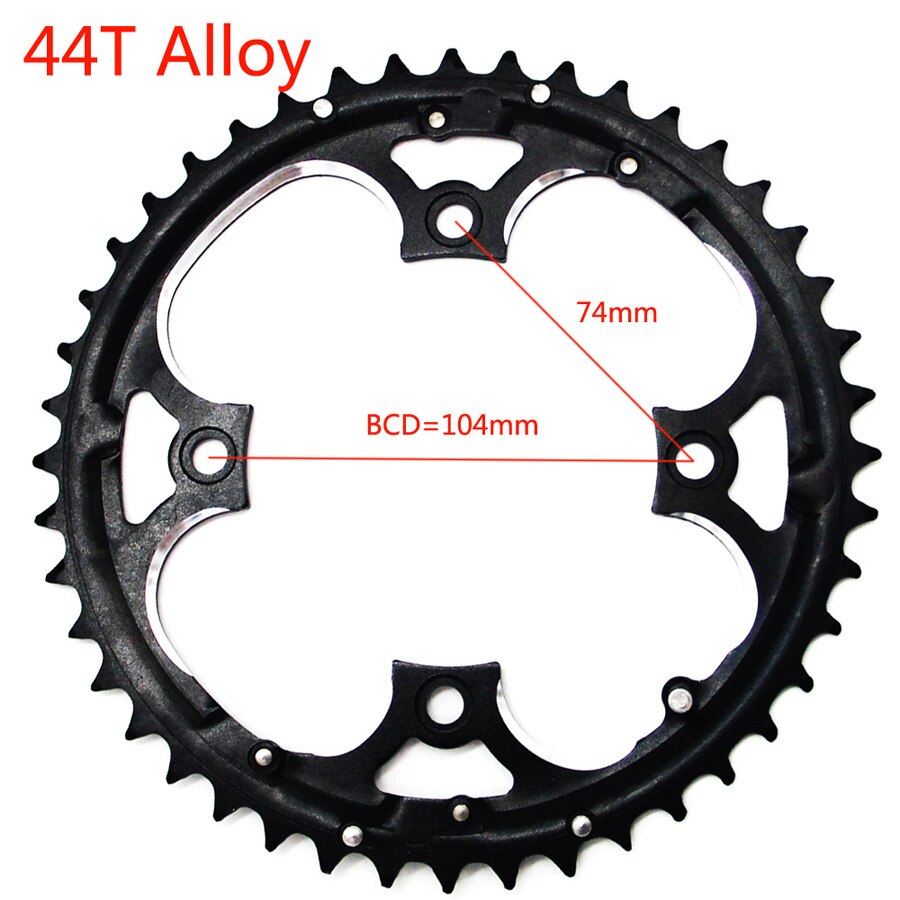 Mtb Fiets Kettingblad Kettingwiel Voor Shimano Universele Crankstel 22T/24T/26T/32T/38T/42T/44T 104BCD 64BCD Bike Chain Wiel 9S 10S: 44T C