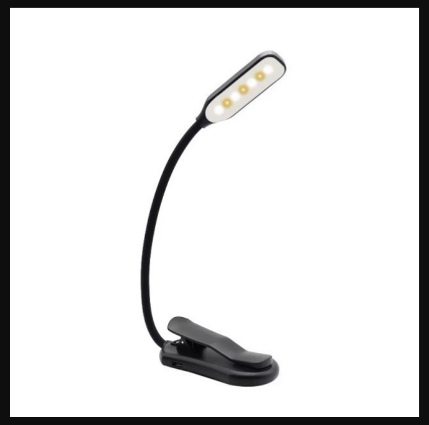 Oplaadbare boeklamp Dimmende leeslamp op 3 niveaus Daglicht Flexibel clip-on licht Boekleeslamp voor lezen in bed