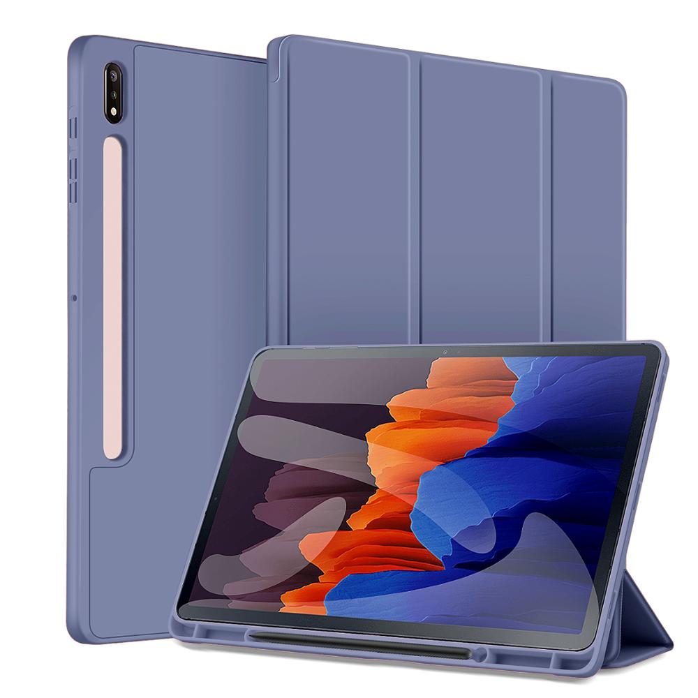 For Samsung Galaxy Tab S7 FE LTE 12.4&quot; PLUS case for Samsung Tab S7 11 Case with Pencil holder S8 PLUS 12.4 Cover Auto Sleep
