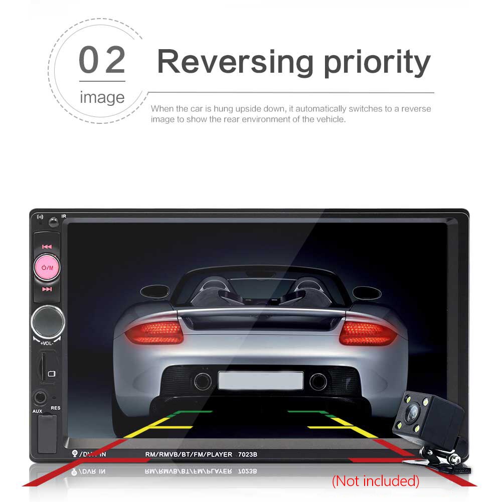 7023B Dubbele 2 Din Auto Radio Multimedia Video Player 7 Inch Touchscreen Head Unit Met Montage Kit Auto Video spelers