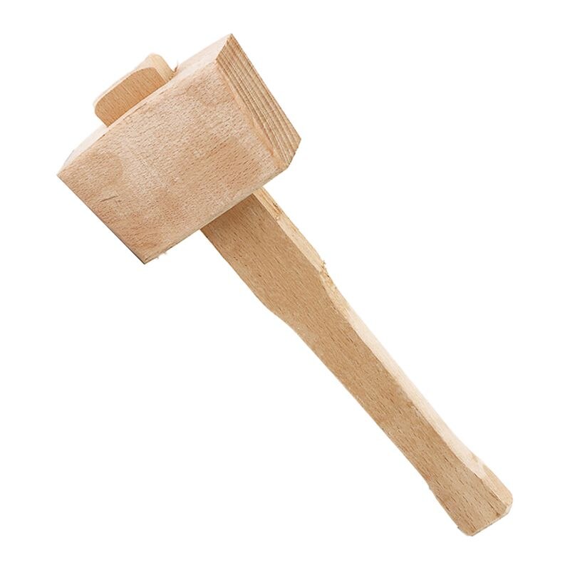 Mazo de madera de carpintero sólido de haya, 250mm, mango de martillo, herramienta para carpintería