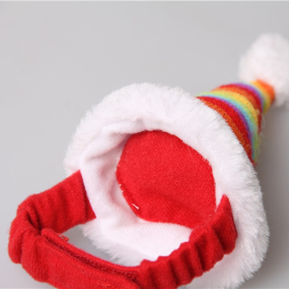 Pet Kat Hond Puppy Dier Kerst Hoed Santa Hoed Pet Konijn Rat Kitten Regenboog Cap Met Elastische Band Kerst Hoed accessoires