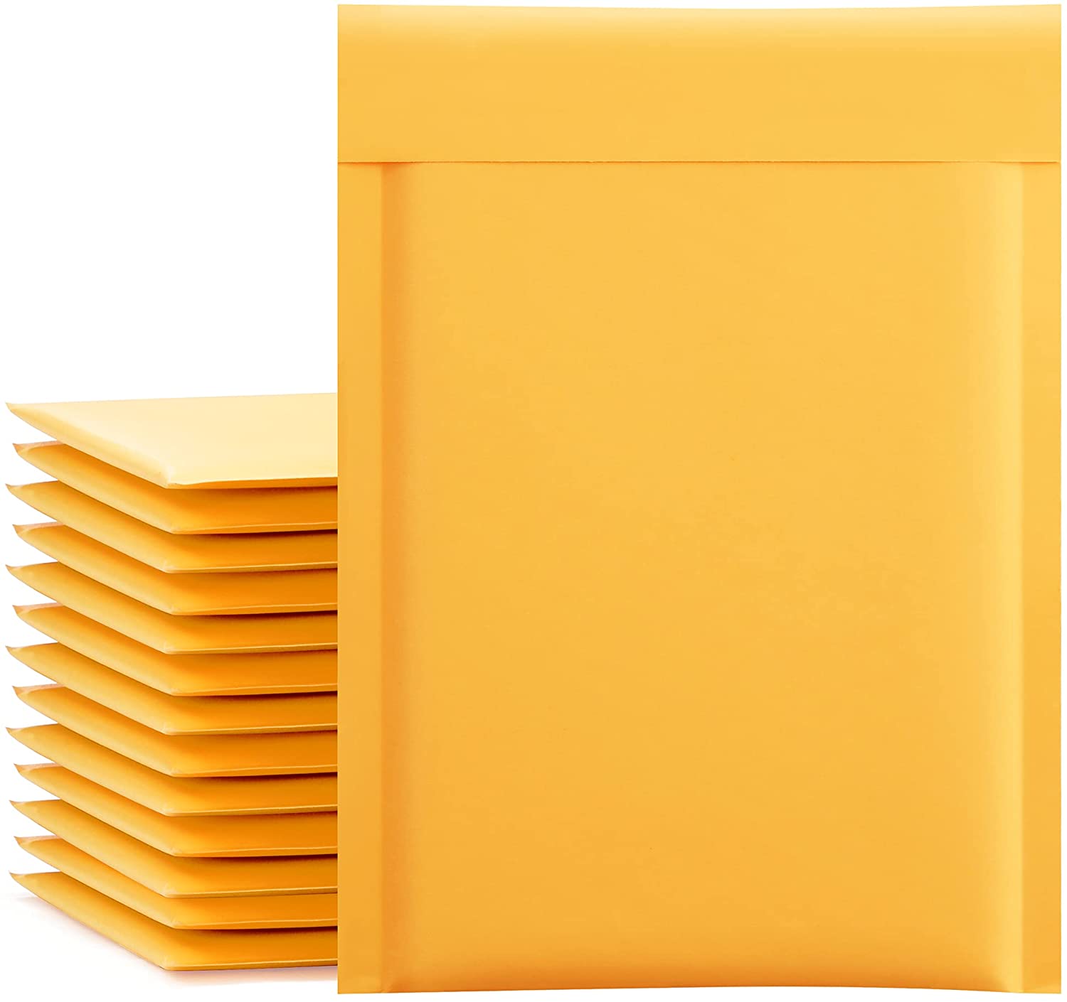 Kraft Bubble Mailers 8.5x12 Inch 25 Pack Yellow Padded Envelopes Mailing Packages Self Sealing Tear Resistant Boutique Bulk Mail