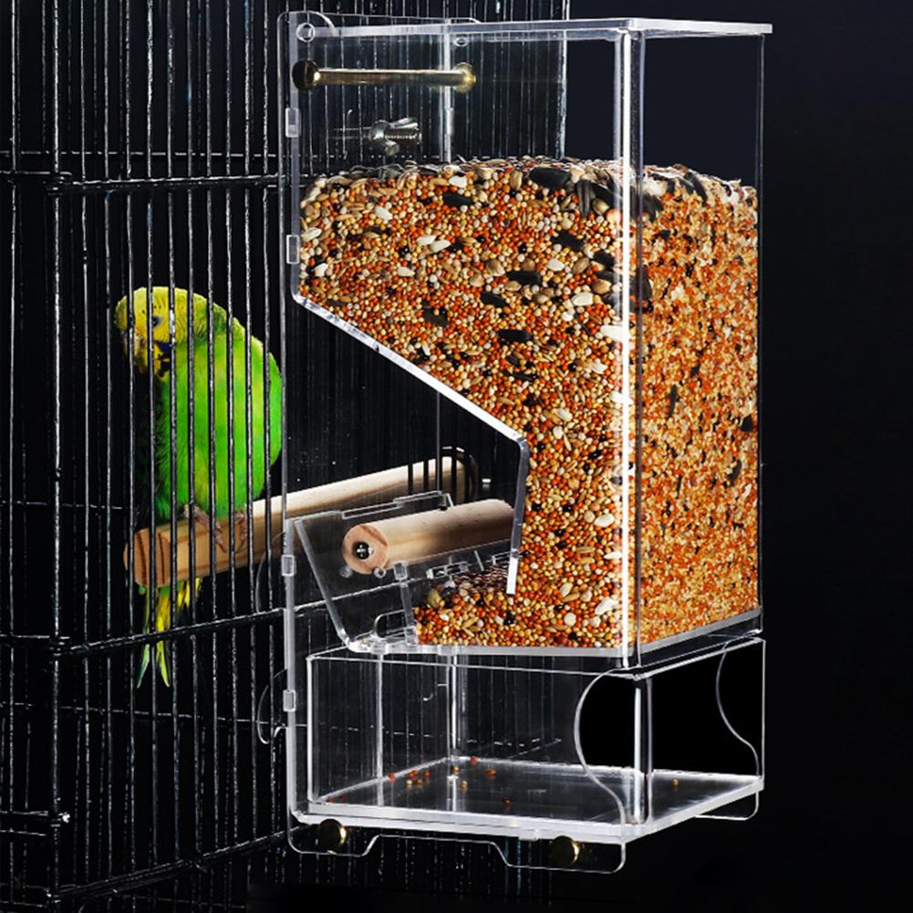 Parrot Automatic Feeder Fdurable ABS Bird Box Bird Supplies Leak-proof Paper Feeder Feeding Box Bird Supplies