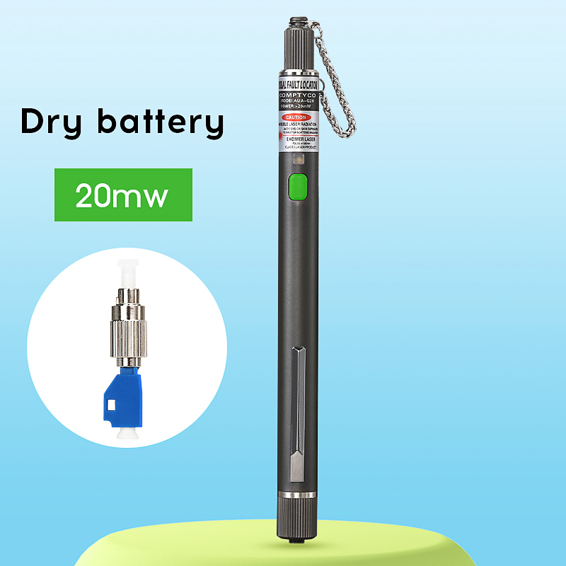 COMPTYCO FTTH Visual Fault Locator Optical Fiber Cable Tester Tool 5/10/20/30/50MW VFL 2.5MM(SC/FC/ST) Interface: Green