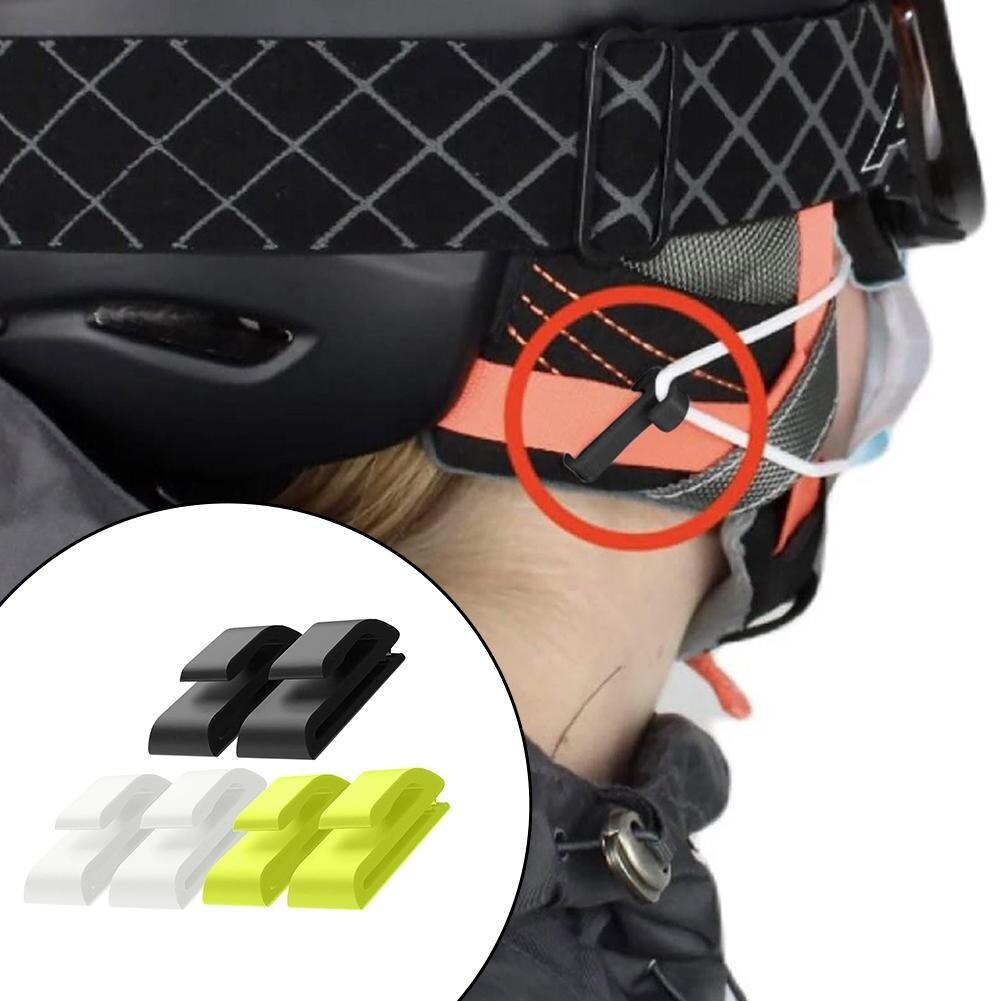 Ski Helmet Mask Holder Plastic Multipurpose Helmet Mask Clip Easy Mounting For Outdoor Cycling Skiing Climbing Sports