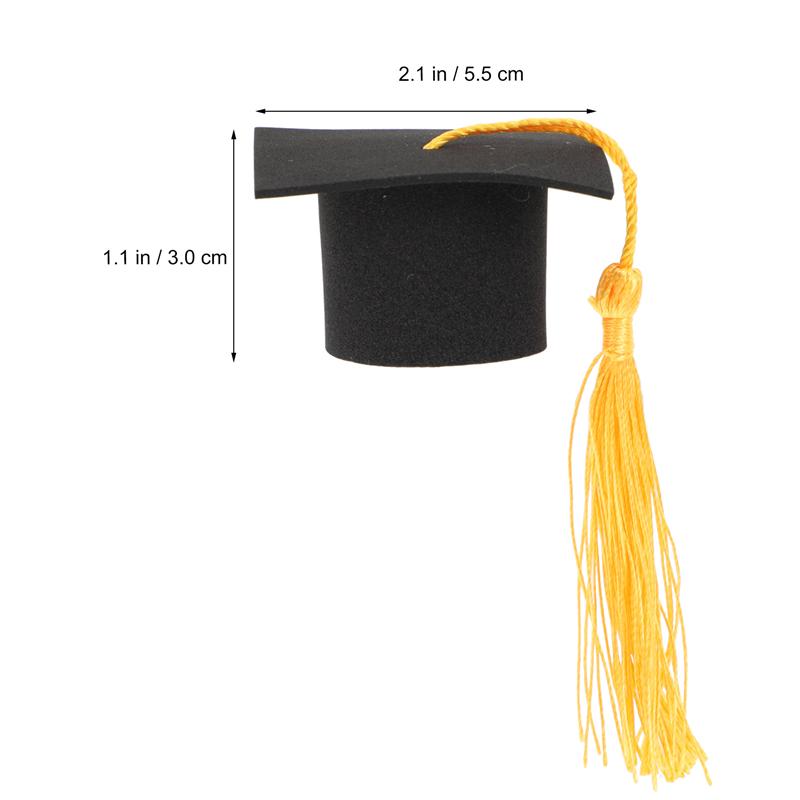 Mini gorros para decoración de pasteles, adornos de recuerdo para la temporada de graduación, sombrero de despedida de soltera, sombrero de Doctor, gorros de decoración para fiestas, 10 piezas