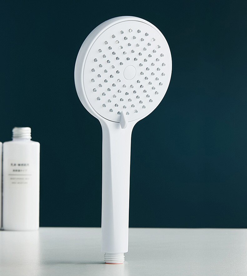 Matte White Anti-bacteria ABS Material handheld shower adjustable shower head with silicone shower nozzle