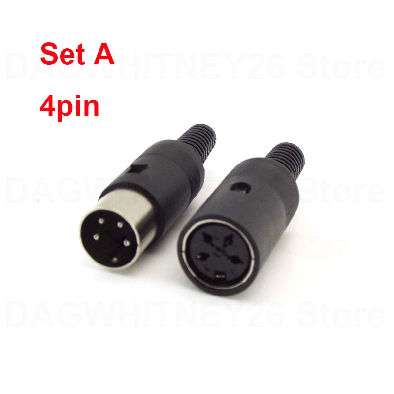 Adaptateur Audio DIN 3/4/5/6/7/8 broches, prise mâle femelle avec poignée en plastique, prise femelle, connecteur de châssis monté sur panneau U26: Gris foncé / 10-19 Pcs