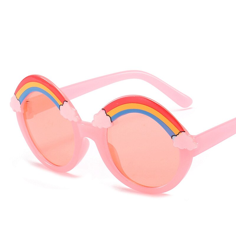 Ronde Zonnebril Kids Regenboog Zonnebril Meisjes Kinderen Kleurrijke Brillen Baby Shades Jongens Geel Brillen Driver Bril