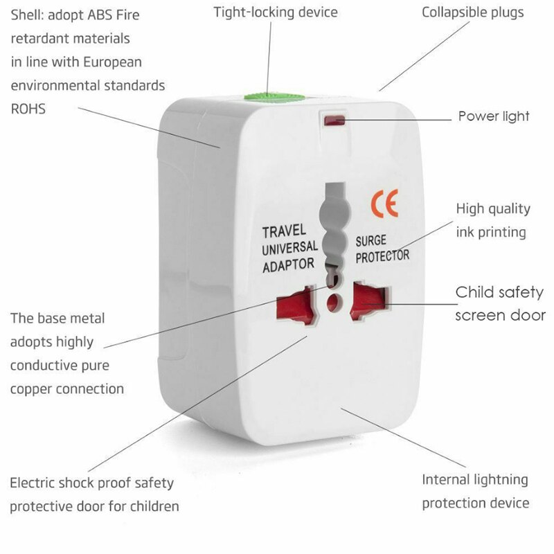 Usb Power Outlet Plug Socket I Use Adapter US UK AU EU Electric All-in-One International Conversion Universal Multifunction