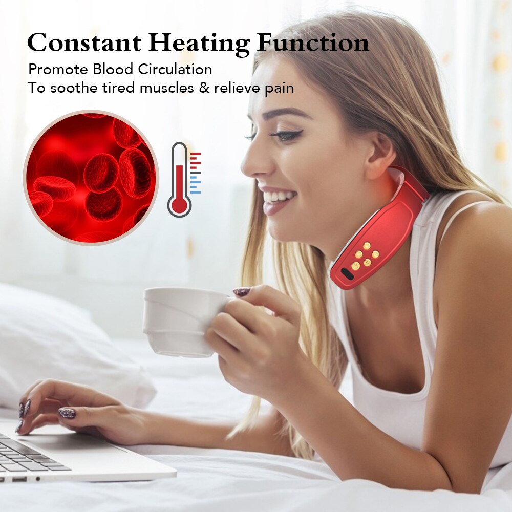 Neck Massager Electric Neck Massage Pain Relief Tool Rechargeable USB Cervical Traction Therapy Massage Health Care