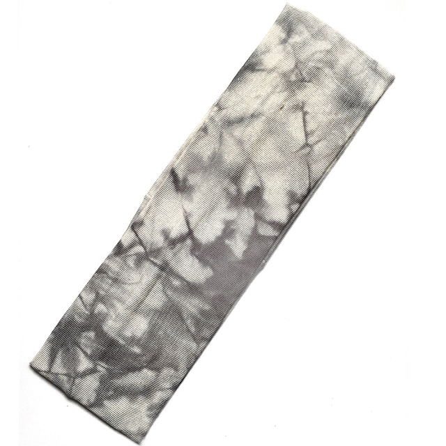 2 Inch Tie Dye Cheetah Forest Tree Elastic Yoga Cotton Stretch Headbands Sports Girl Hair Bands Bandage Gum Turban Bandana: GRAY