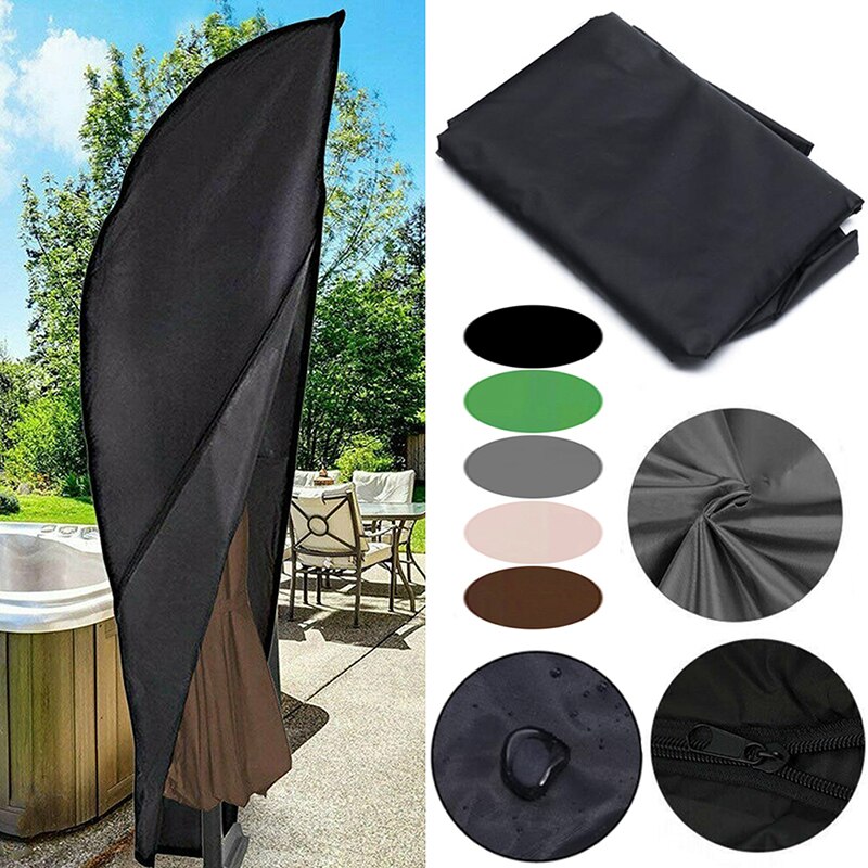 Cubierta impermeable para lluvia al aire libre, sombrilla a prueba de polvo, colorida, con cordón, funda protectora contra el polvo, duradera