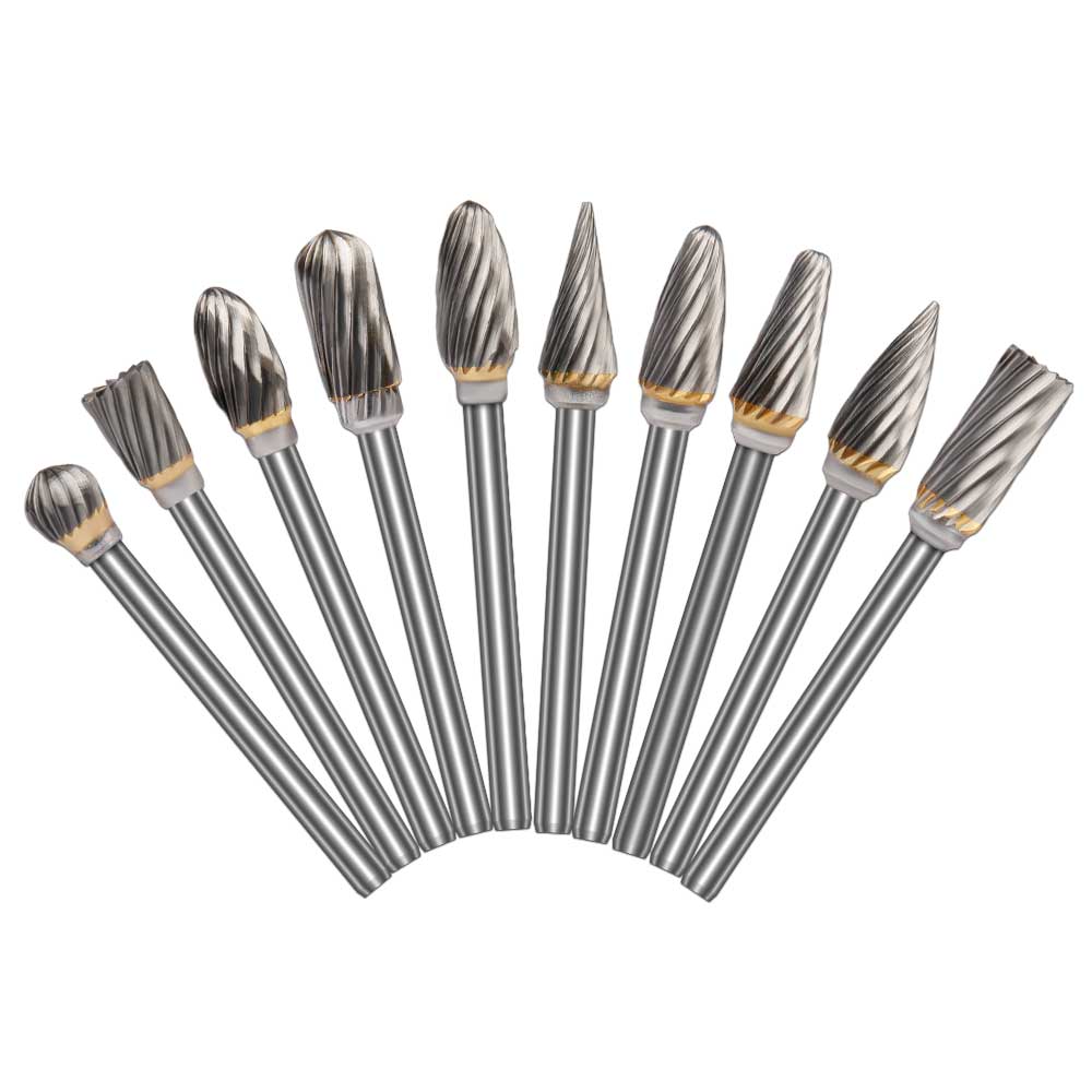 10 Stuks Tungsten Carbide Burr Set 1/8 Inch Schacht Dremel Router Bit Rotary Burr Tool Voor Metal Graveren Polijsten Slijpen