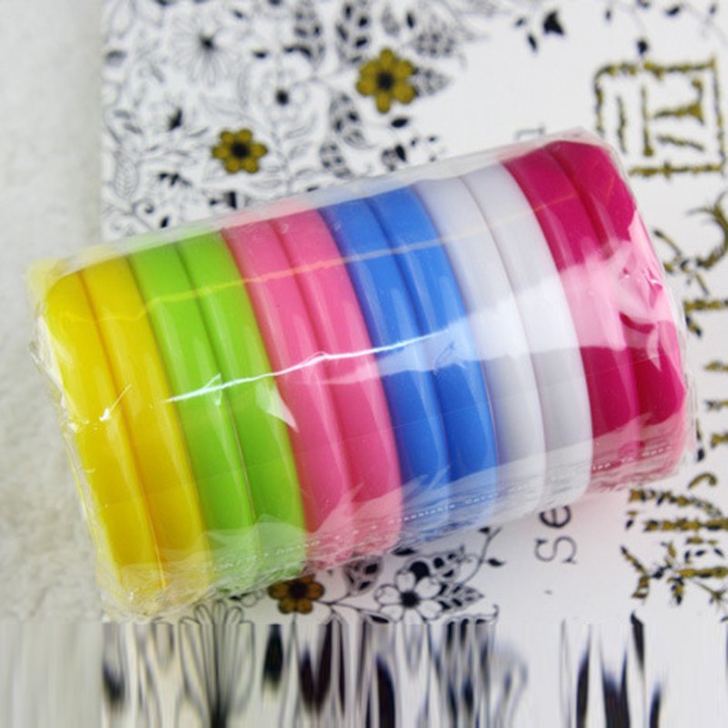 12 pz/lotto braccialetti di plastica colorati alla moda per bambini ragazze colore della caramella accessori per gioielli di moda regalo tutto'ingrosso