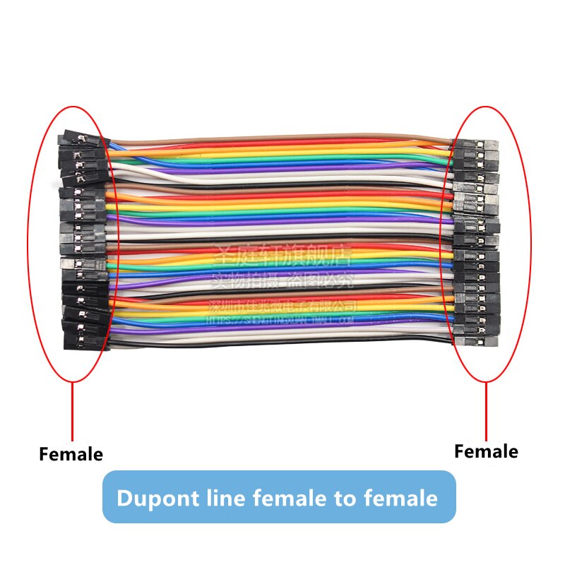 Câble Dupont, de 10 CM, 20 CM, 30 CM, avec 40 broches, Fil Connecteur, Équipé d'Entrées Mâle à Mâle + Mâle à Femelle et Femelle à Femelle, un Kit de Bricolage pour Arduino: Female to Female 40p / 40cm