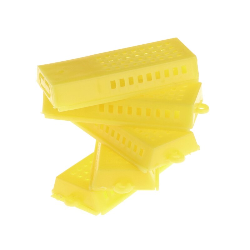 5Pcs Bee Boxs Honing Bijenteelt Plastic Bijenkorf Kooi Catching Tool Bewegende Apparatuur