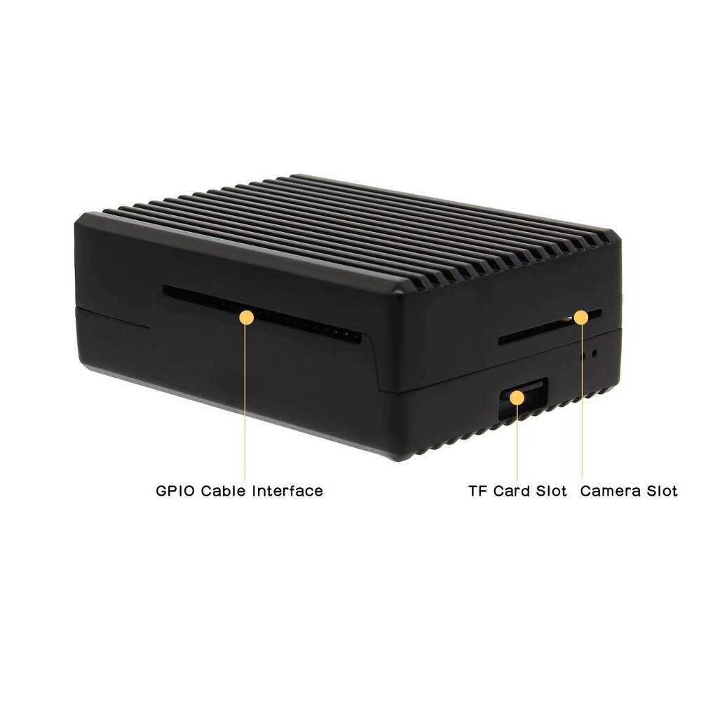 Raspberry Pi 4 Aluminum Alloy Passive Cooling Heat Dissipation Enclosure Metal Case for Raspberry Pi 4 Model B Only