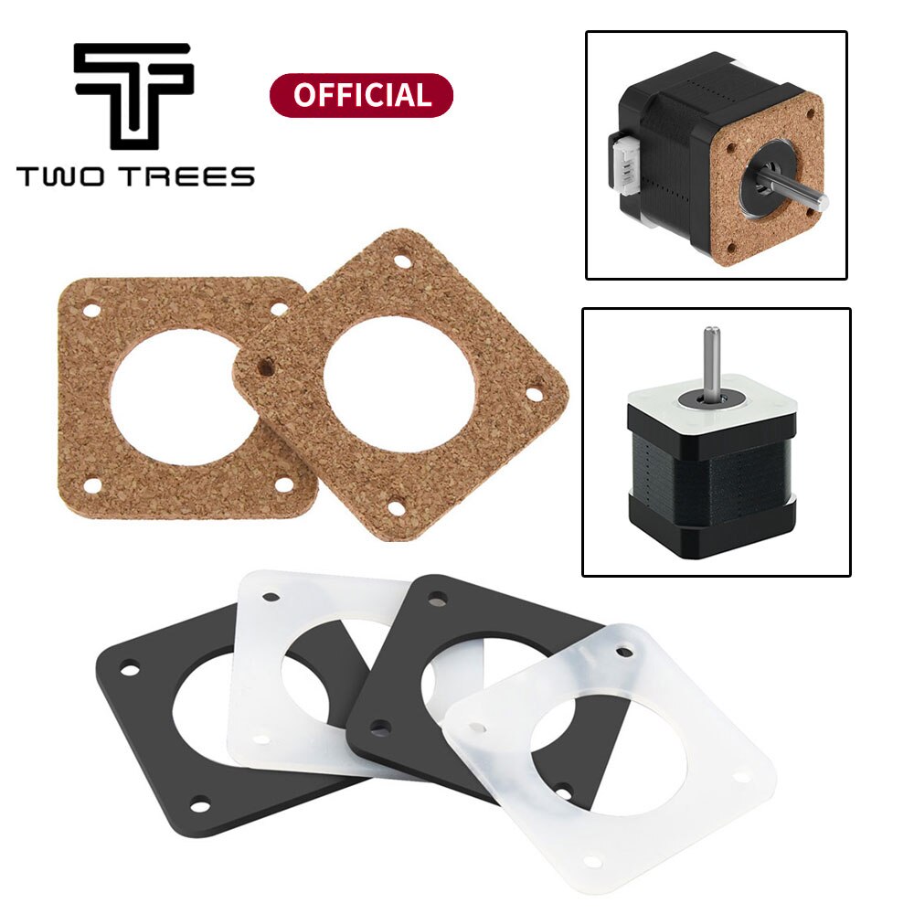 5 stk 17 stepmotor træ støddæmper dæmper 3mm tykkelse kork pakning silikone pakning 2mm dæmper isolator til 3d printer