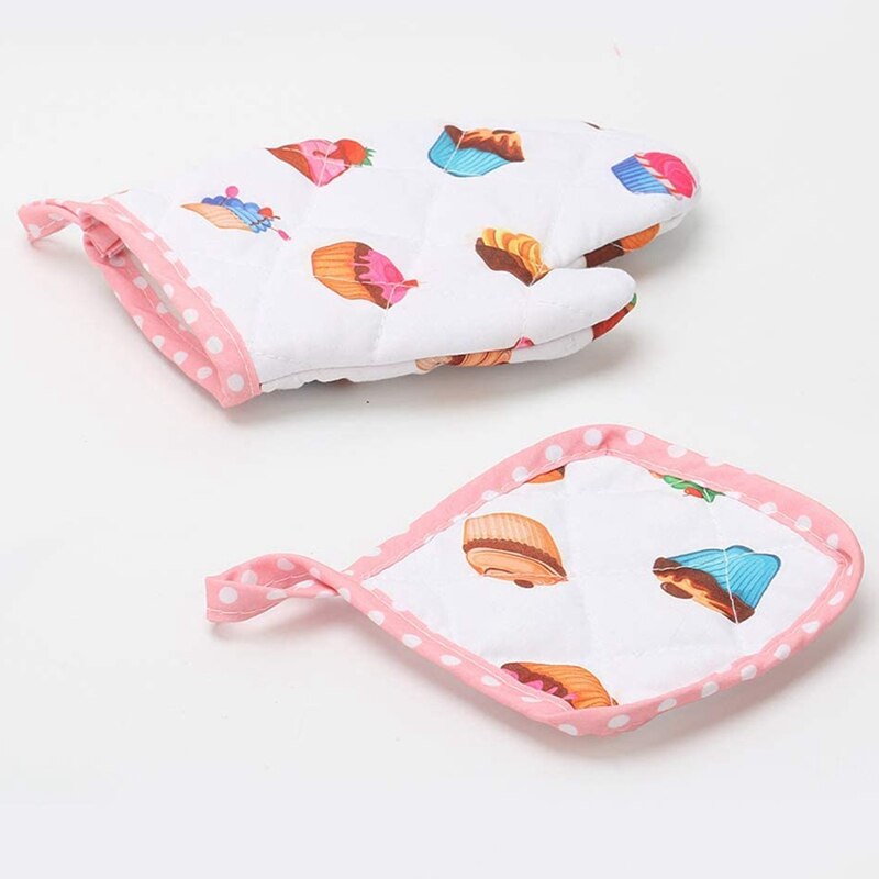 4 pièces ensemble de cuisine et de cuisson pour enfants comprend un tablier pour les petites filles, un chapeau de Chef, pour habiller les tout-petits