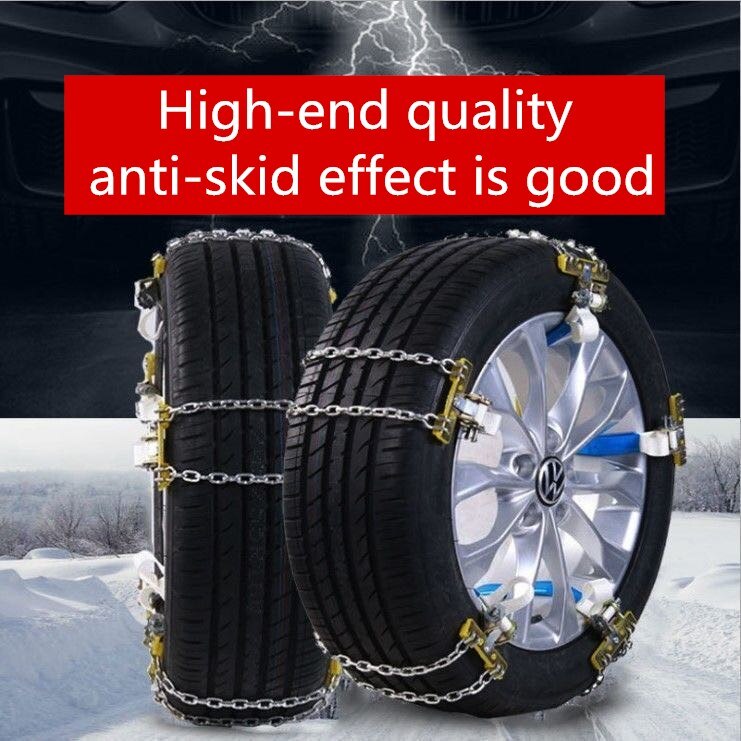 4 Pcs Snow Chain For Cars Universal Wheels Tyre Tire Snow Ice Chains Belt Winter Truck Anti-skid Vehicles SUV Van Emergency: Default Title