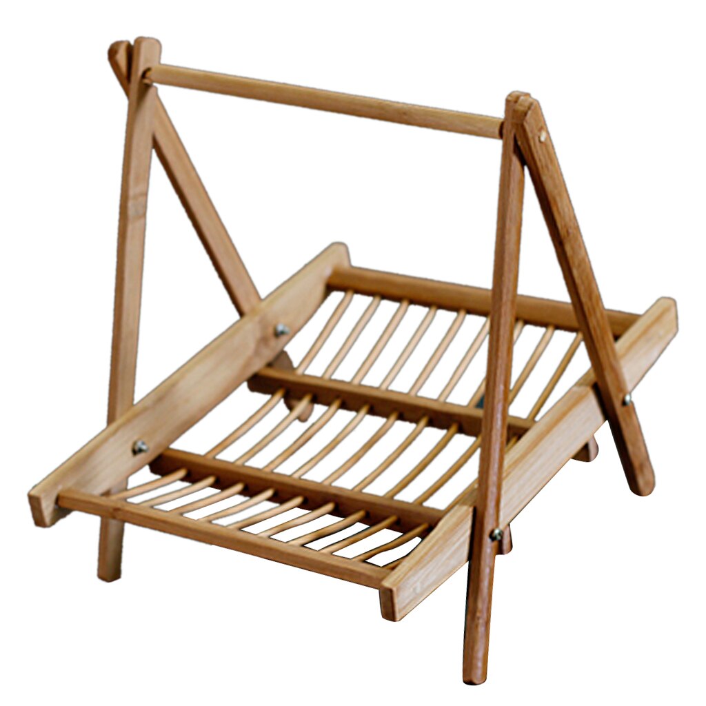 Bamboo Folding Basket Handmade Craft Food Drying Rack For Restaurant Hotel