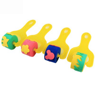 FAI DA TE Rullo di Vernice Pennello Manico In Plastica pennello Spugna Kid Art Star Craft Strumento di Pittura Precoce Educazione Giocattolo di Disegno Per I bambini regalo: Borgogna