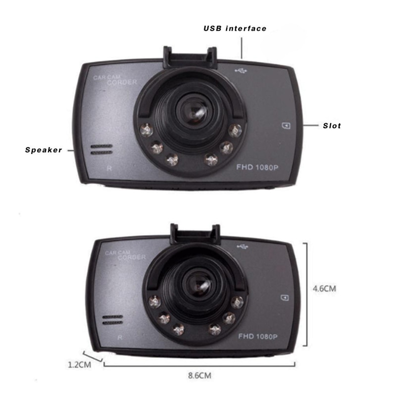 Auto Dvr Camera Rijden Recorder Full Hd 2.4 In 1080P Video Dash Cam Nachtzicht Groothoek G-sensor Recorder Parking Dashboard