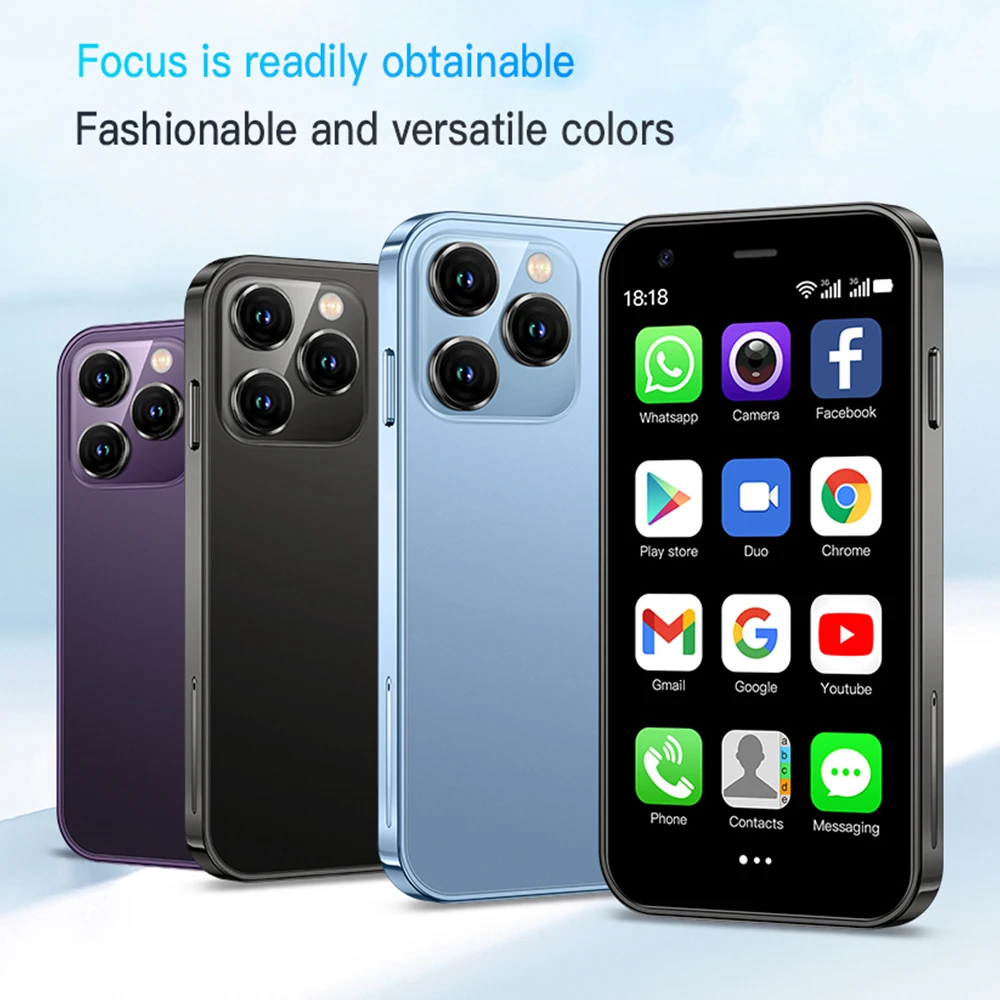 SOYES XS15 Ultradünnes 3,0-Zoll-Kleintelefon 2 GB + 16 GB Android 8.1 Dual-SIM-bereithalten-3G-Mini-Smartphone 1000 mAh WLAN-GPS-praktisch