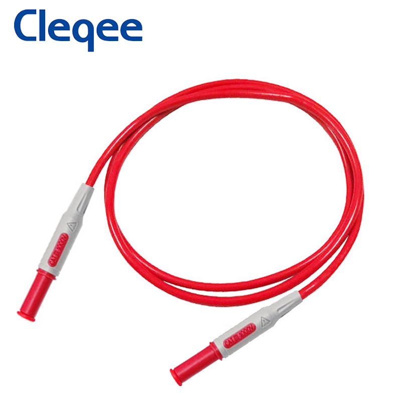 Cleqee P1032 Multimeter Test Kabel Spuitgiet 4Mm Banaanstekker Test Lijn Rechte Gebogen Test Kabel