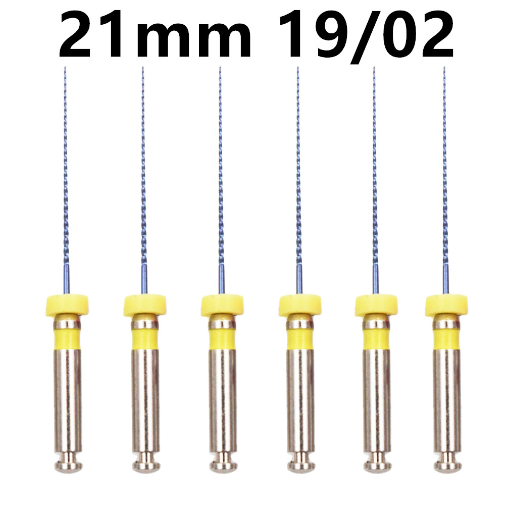Zahnwurzelkanal Dateien 02 04 06 Kegel Nadeln Endodontie Dateien 25mm Nickel Titainium Zahnmedizin Instrument: 21mm 19 02