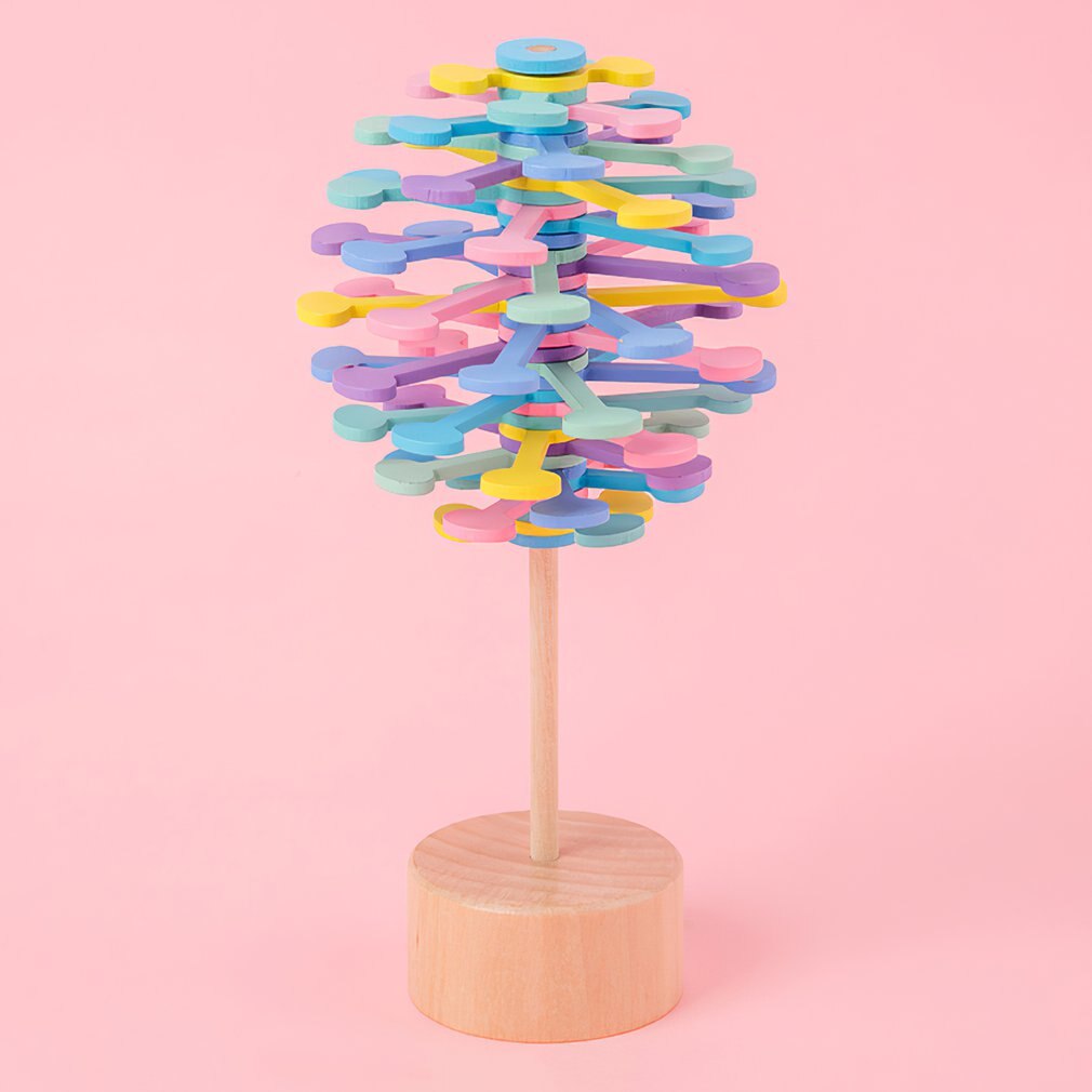 Giocattoli rotanti in legno per alleviare lo Stress della lecca-lecca giocattoli creativi per la decorazione della decompressione giocattoli rotanti in legno per alleviare lo Stress della lecca-lecca