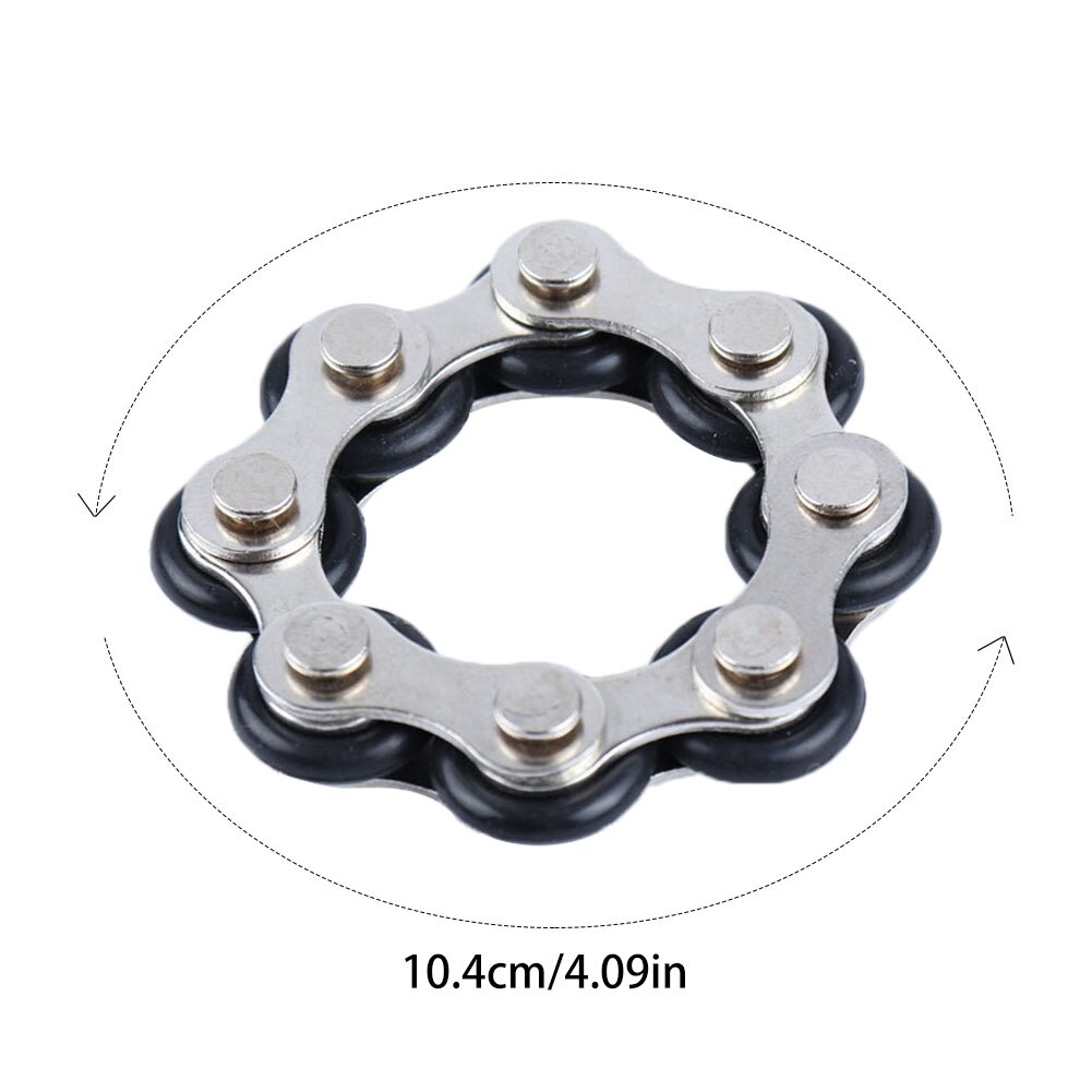1Pcs Fietsketting Fidget Speelgoed Decompressie Keten Relief Druk Speelgoed Ontluchting Speelgoed Sleutelhanger Stress Relief Speelgoed Voor Volwassen